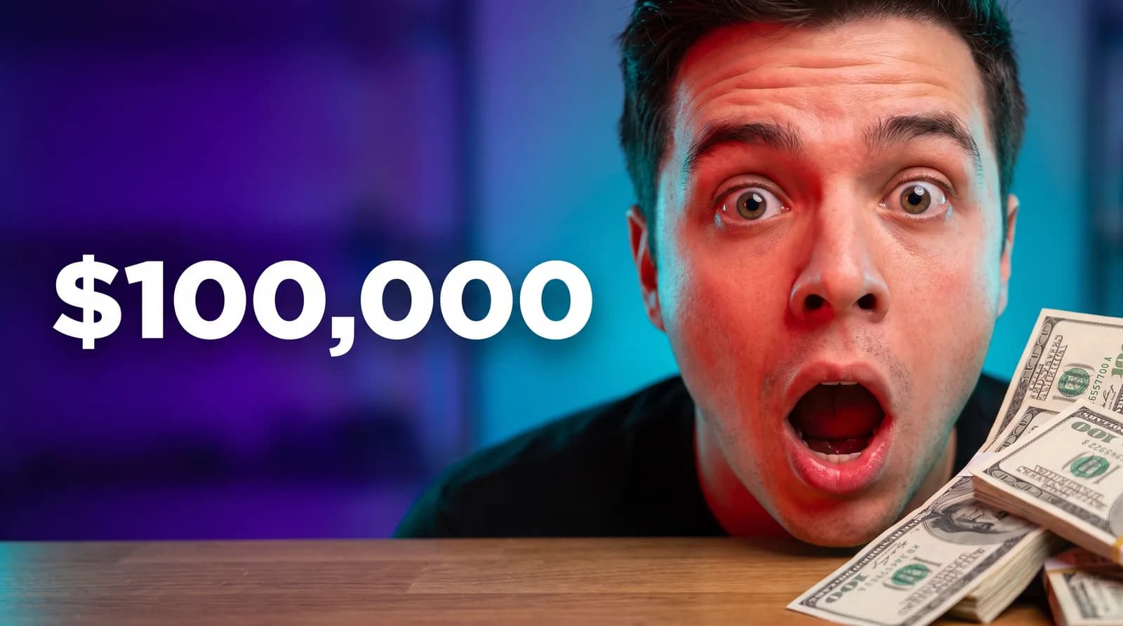 Real ThumbnailMaker output — a shocked-reaction thumbnail